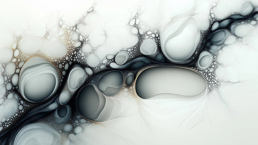 Acrylic Flow Art Print: Serene Marble Fusion