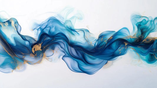 Azure Dreams Art Print: Ethereal Flow Collection