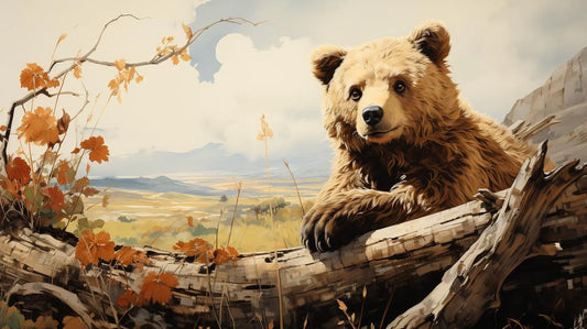 Bear's Autumnal Dream - Metal Print - Roclla Media Art
