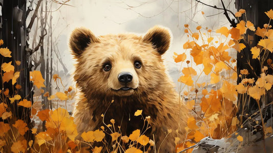 Bear's Autumnal Echo - Metal Wall Art - Roclla Media Art