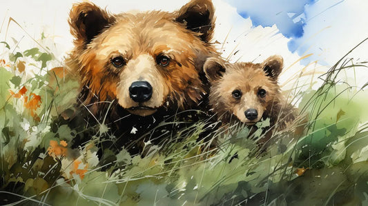 Bear's Autumnal Metal Art - HD Print - Roclla Media Art