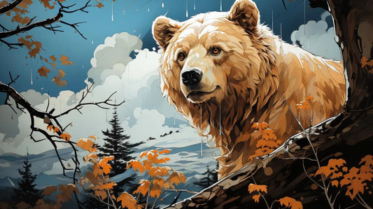 Bear's Colorful Realm - HD Metal Artwork - Roclla Media Art
