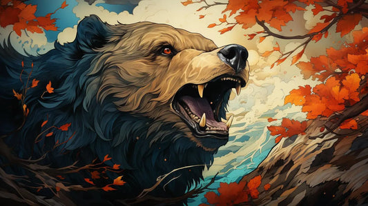 Bear's Digital Forest - HD Metal Artwork - Roclla Media Art