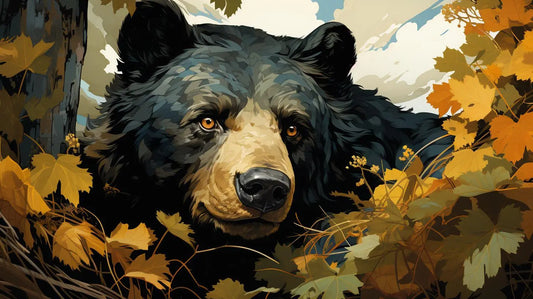Bear's Digital Silhouette - HD Metal Artwork - Roclla Media Art