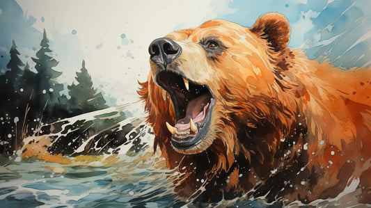 Bear's Metal Portrait - Colorful Art Print - Roclla Media Art