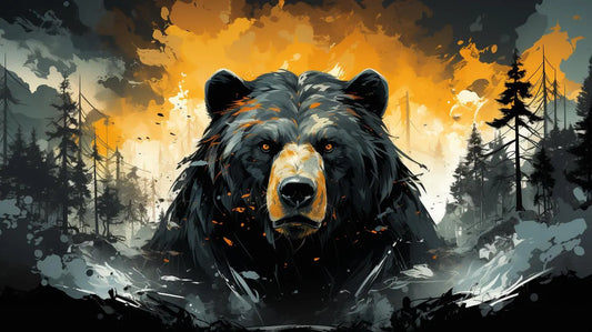 Big Bear Metal Framed Poster Print      Roclla Media