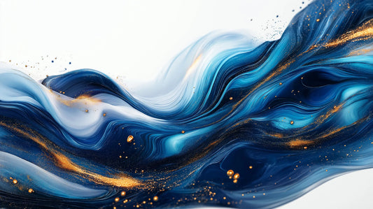 Celestial Waters Art Print: Starlit Waves Collection