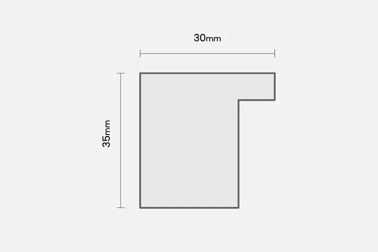 Classic Large Square Wood Framing Service - Roclla Media Art