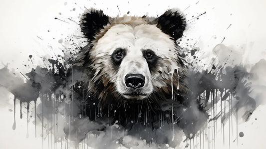 Digital Art Bear Wildlife Framed Metal Print      Roclla Media