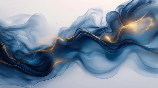 Ethereal Flow Art Print: Luminous Waves Collection