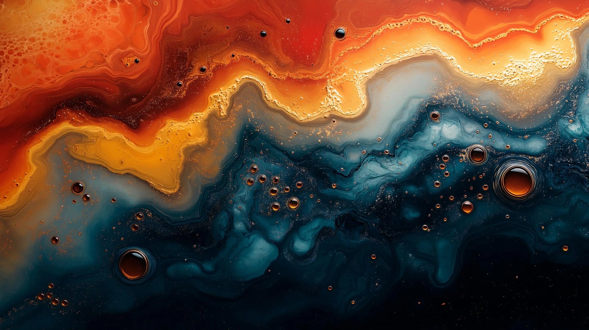 Flow Art Print: Amber Wave Collection