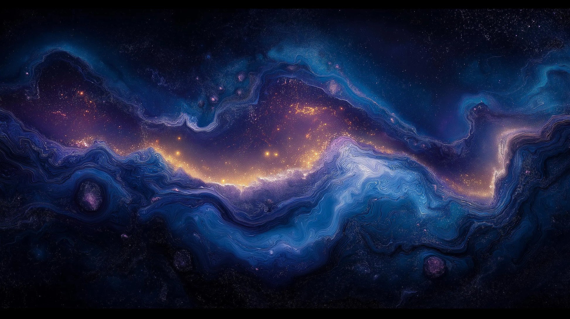 Flow Art Print: Cosmic Mountain Dreamscape Collection