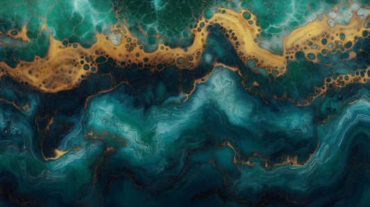 Flow Art Print: Emerald Depths Collection