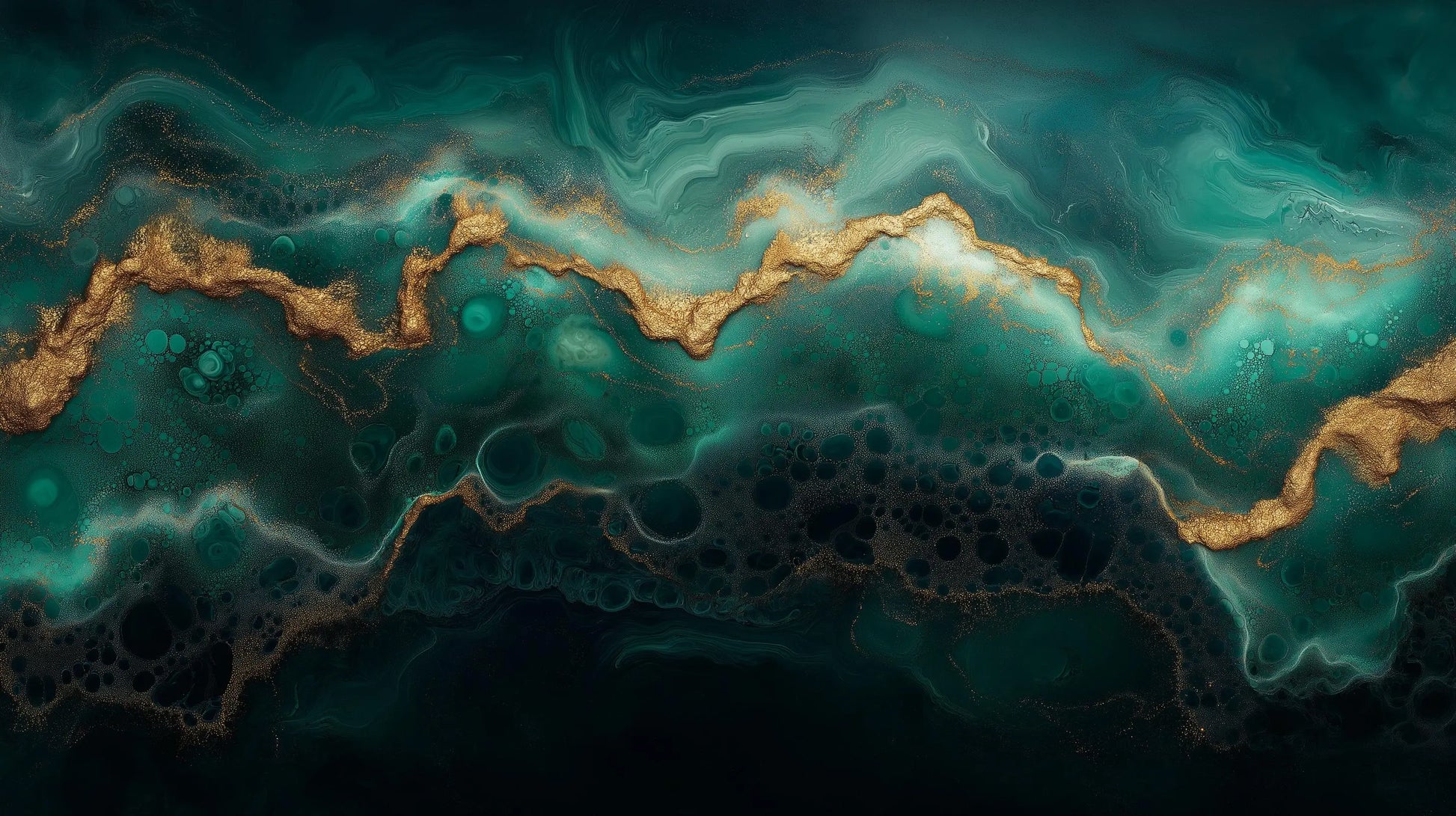 Flow Art Print: Emerald Rivers Collection