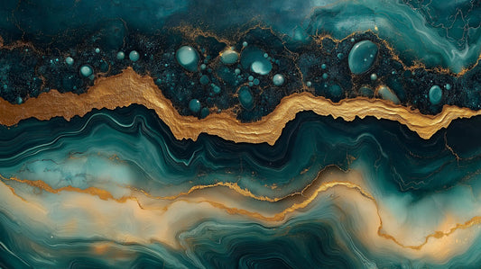 Flow Art Print: Emerald Tides Collection