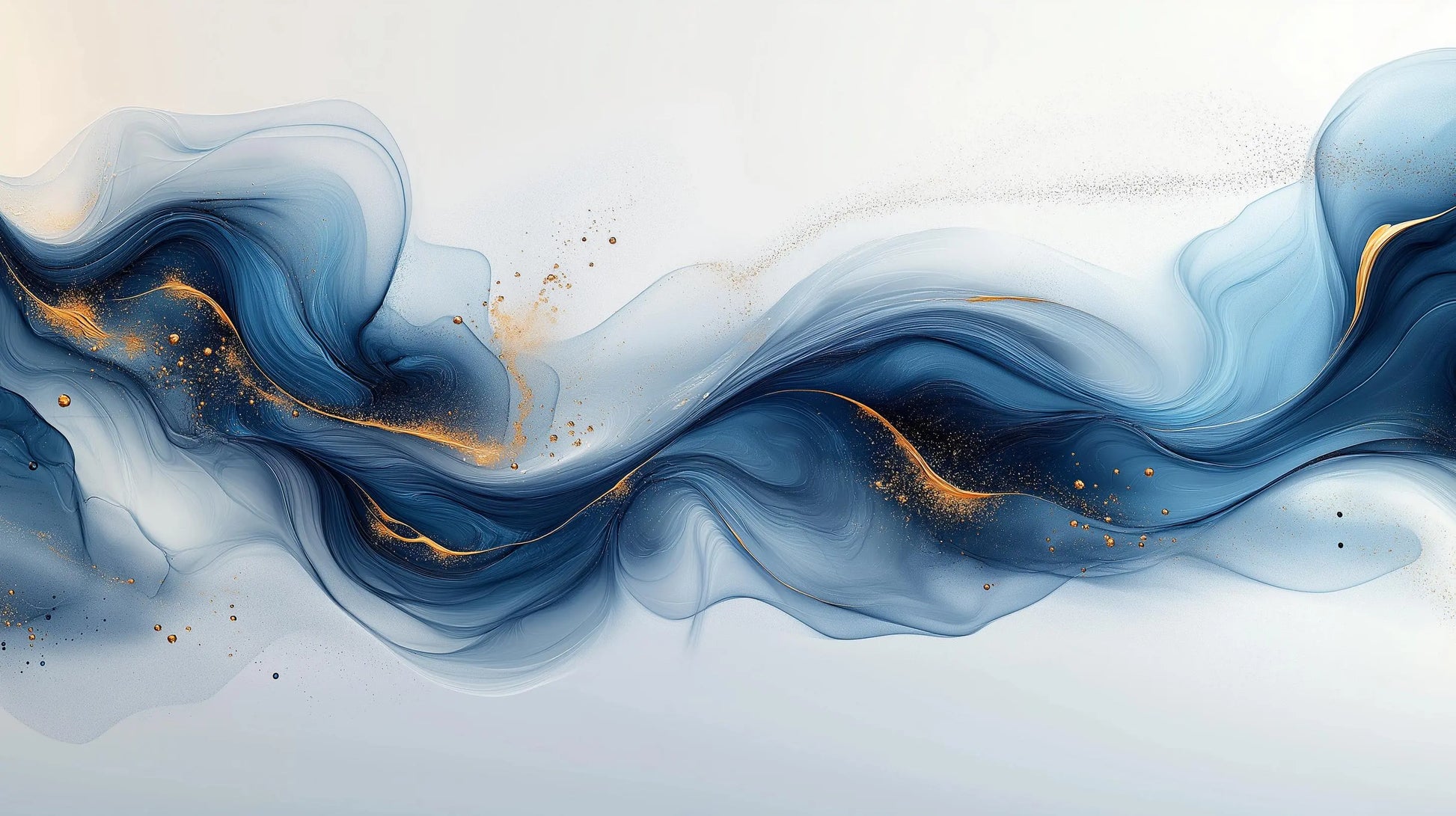 Flow Art Print: Golden Waves Collection