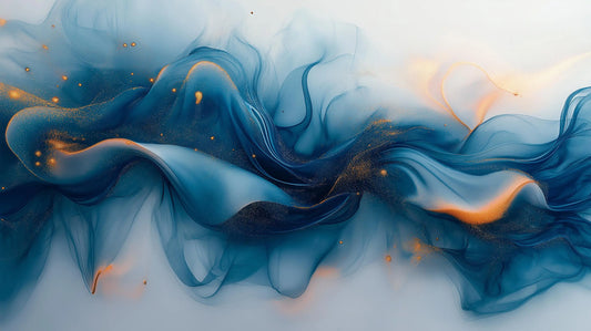 Flow Art Print: Sapphire Cascade Collection