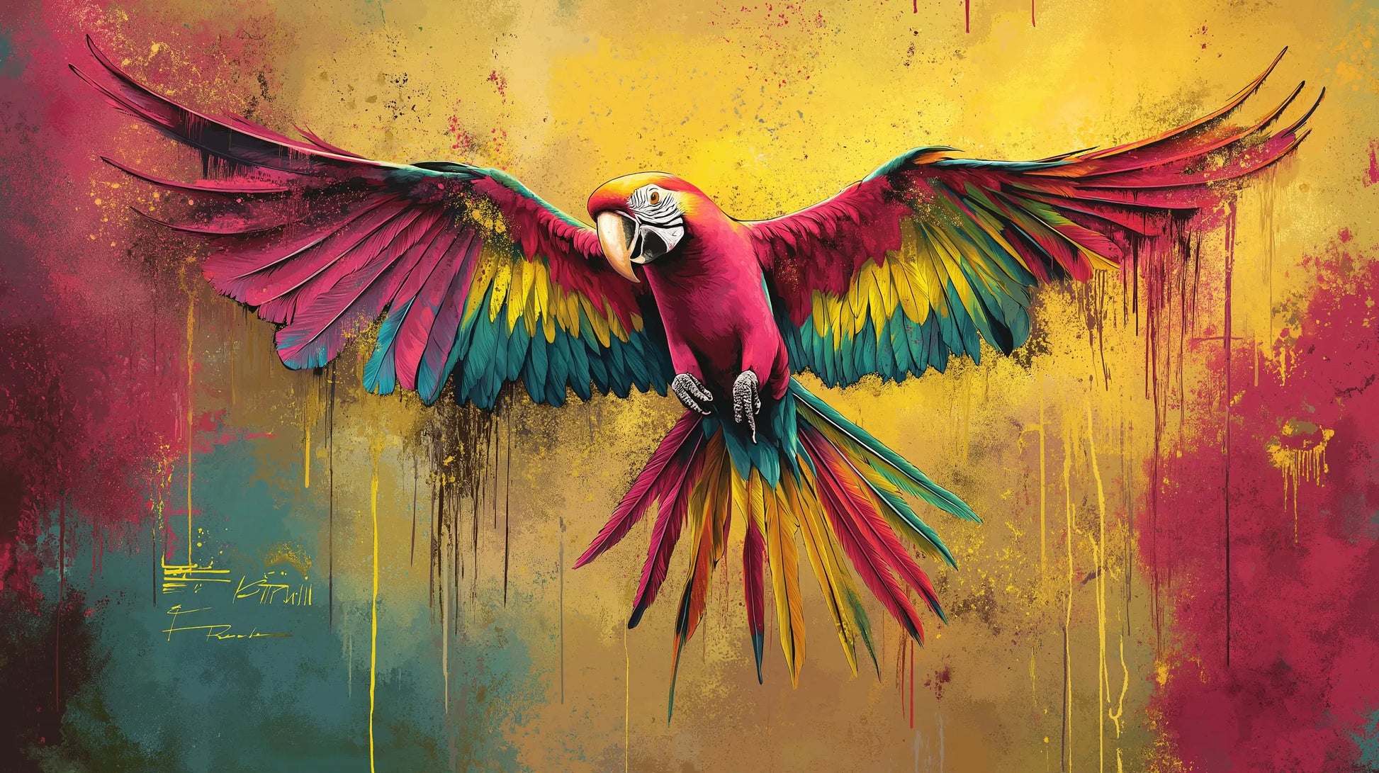 Golden Horizon | Tropical Macaw Collection