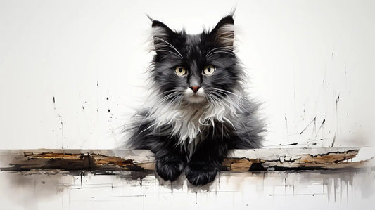 Great Custom Cat Metal Framed Poster Art Print      Roclla Media