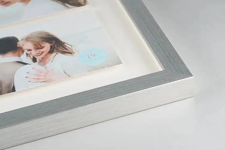 Harmony in Motion: Classic White Frame Flow Art - Roclla Media Art