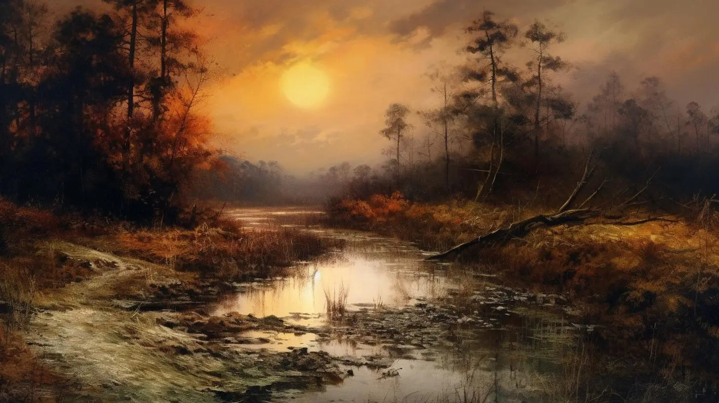 Landscape Art Print: Autumn Wetland Reflections Collection