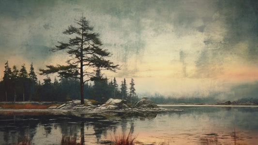 Landscape Art Print: Lone Pine Serenity