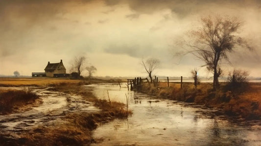 Landscape Art Print: Rural Heritage Winterscape Collection