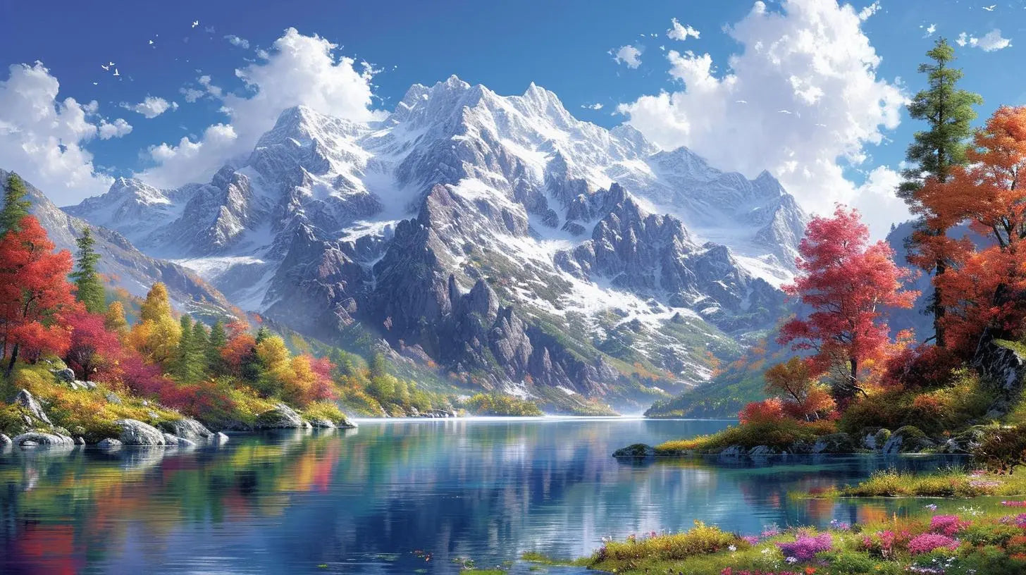 Landscape Art: Alpine Paradise Lake Print