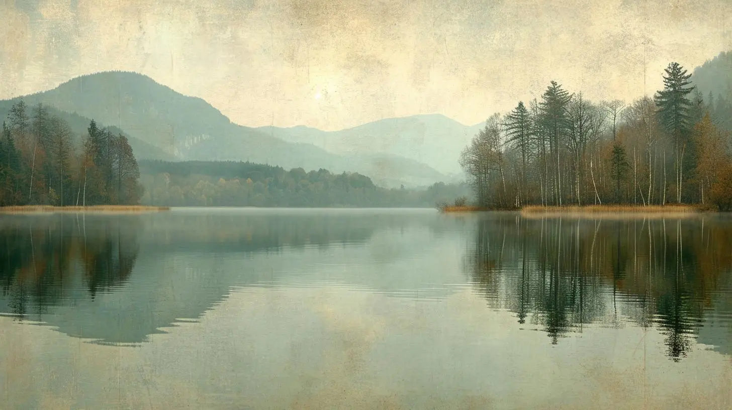 Landscape Art: Ethereal Lake Reflection Print