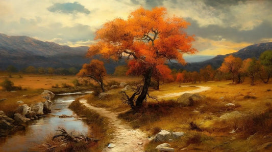 Landscape Art: Highland Autumn Stream Art Print