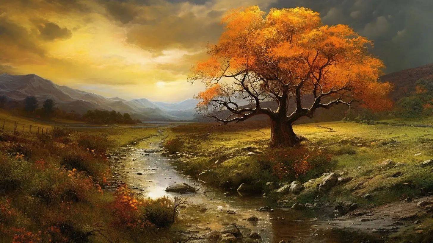 Landscape Art: Highland Stream Ancient Oak