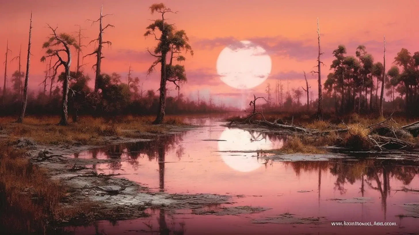 Landscape Art: Moonlit Marsh Art Print