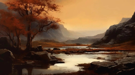 Metal Art Print: Highland Amber Valley Collection