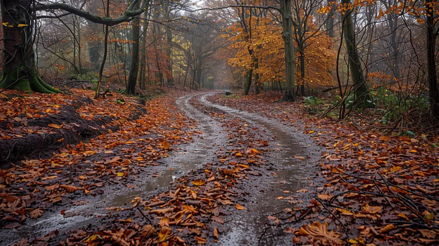 Metallic Autumn Skies Colourful Landscape Art - Roclla Media Art