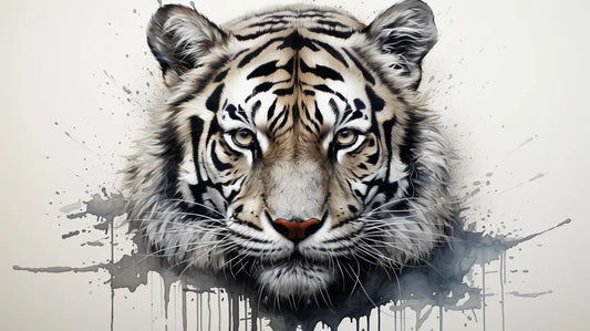 Panoramic Tiger Wildlife Framed Metal Poster      Roclla Media