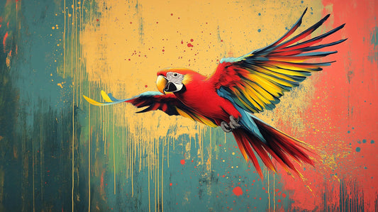 Paradise Flight Dreams | Sunset Macaw Art Collection