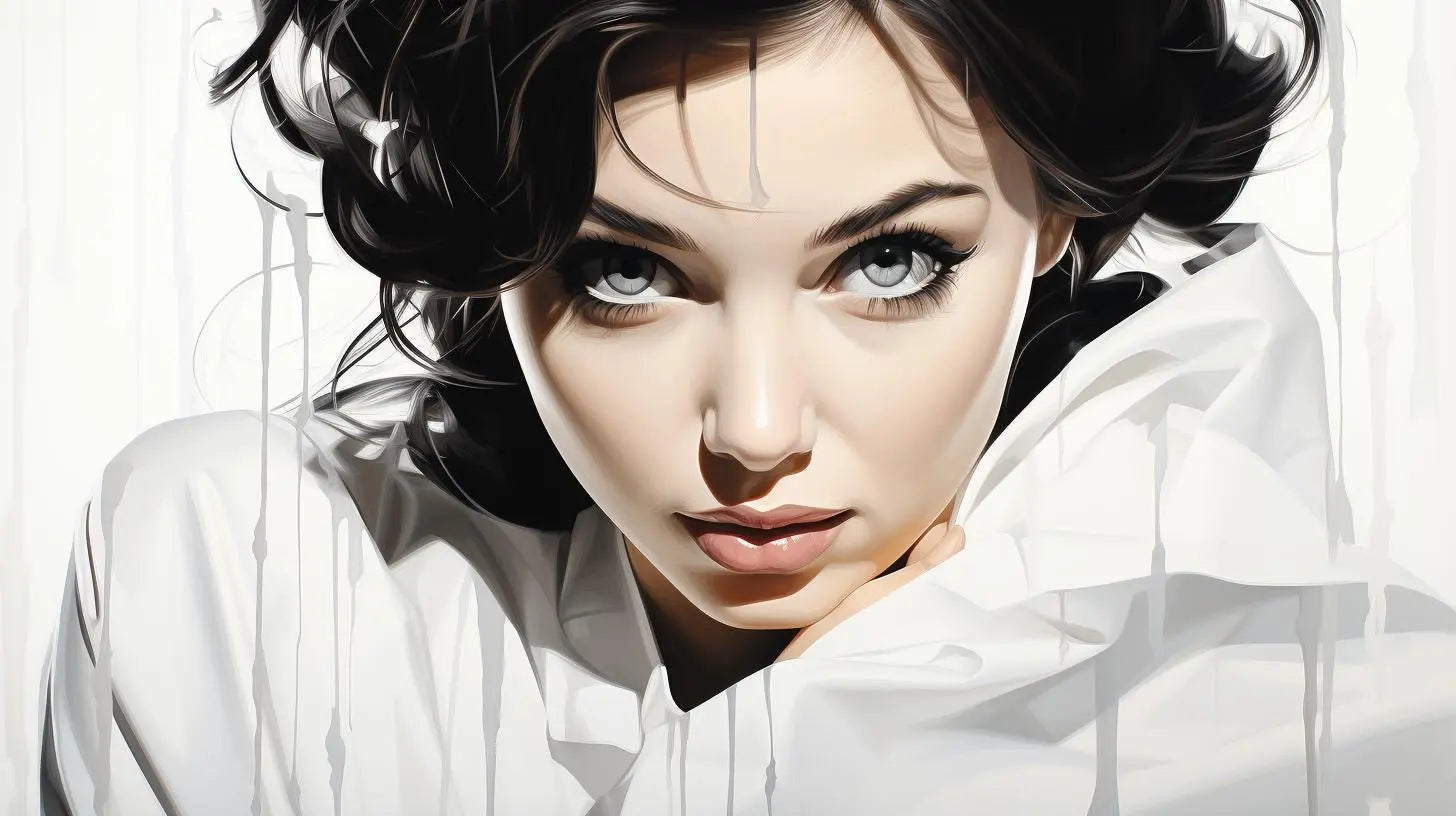 Pensive Beauty - Digital Art Print of Beautiful People in Thoughtful Poses - Roclla Media Art