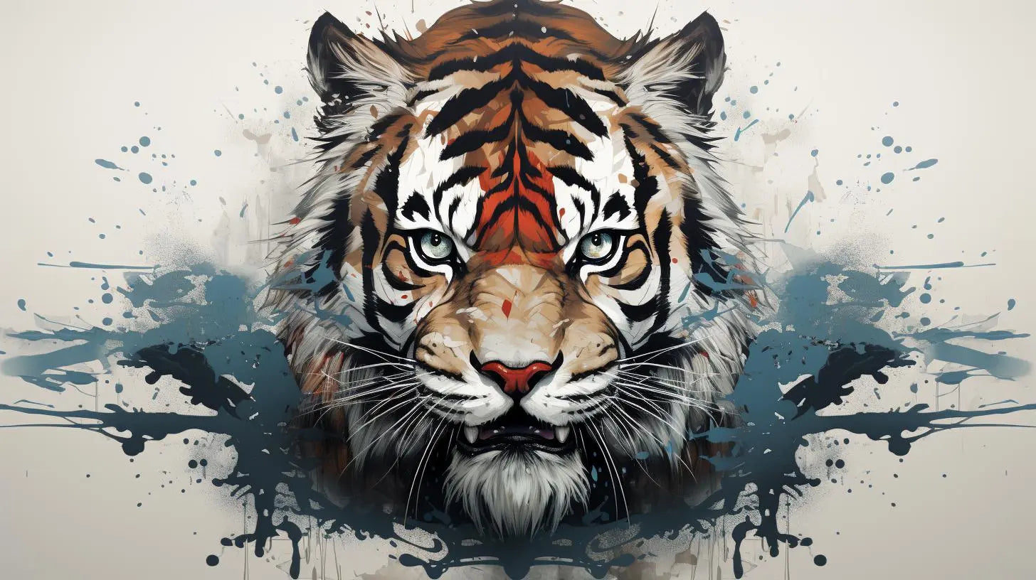 Tiger Wildlife Framed Metal Poster      Roclla Media