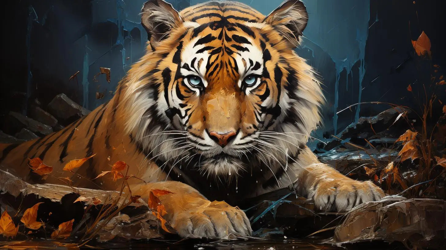 Tiger in Full Roar Metal Print - Roclla Media Art
