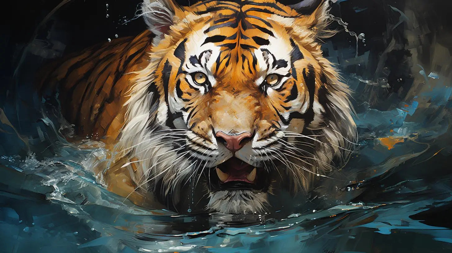 Tiger in the Rainforest Metal Print - Roclla Media Art