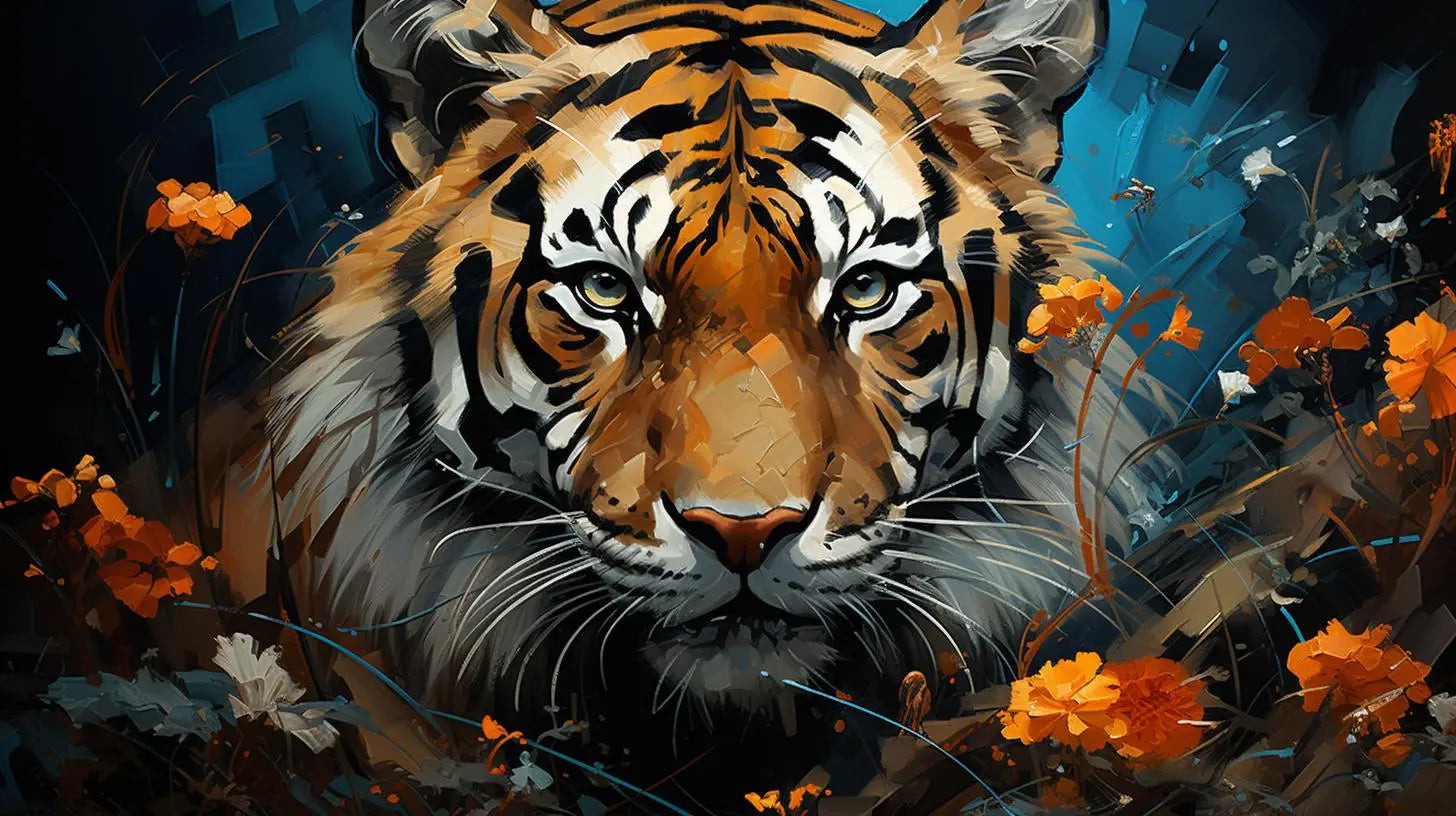 Tiger's Majesty on the Rock Metal Print - Roclla Media Art