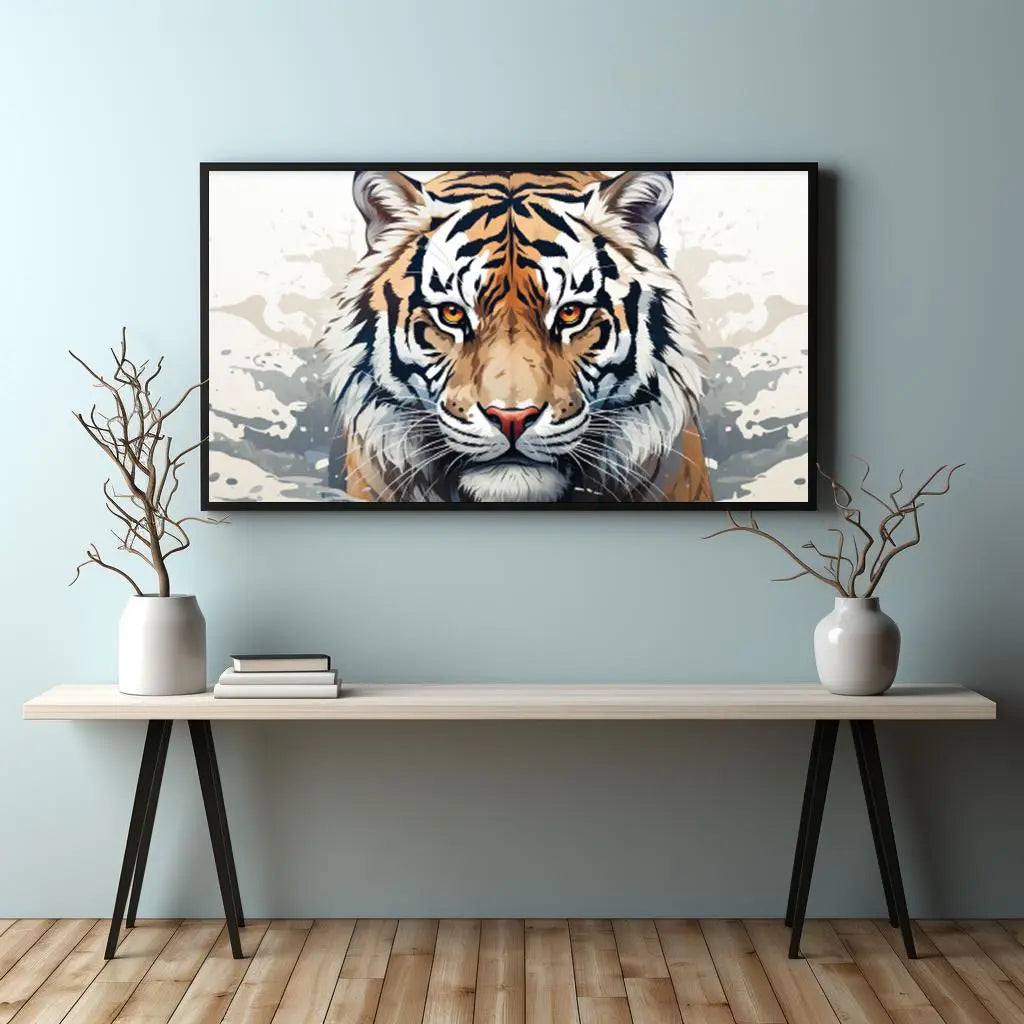 Tiger's Strength Displayed Metal Print - Roclla Media Art