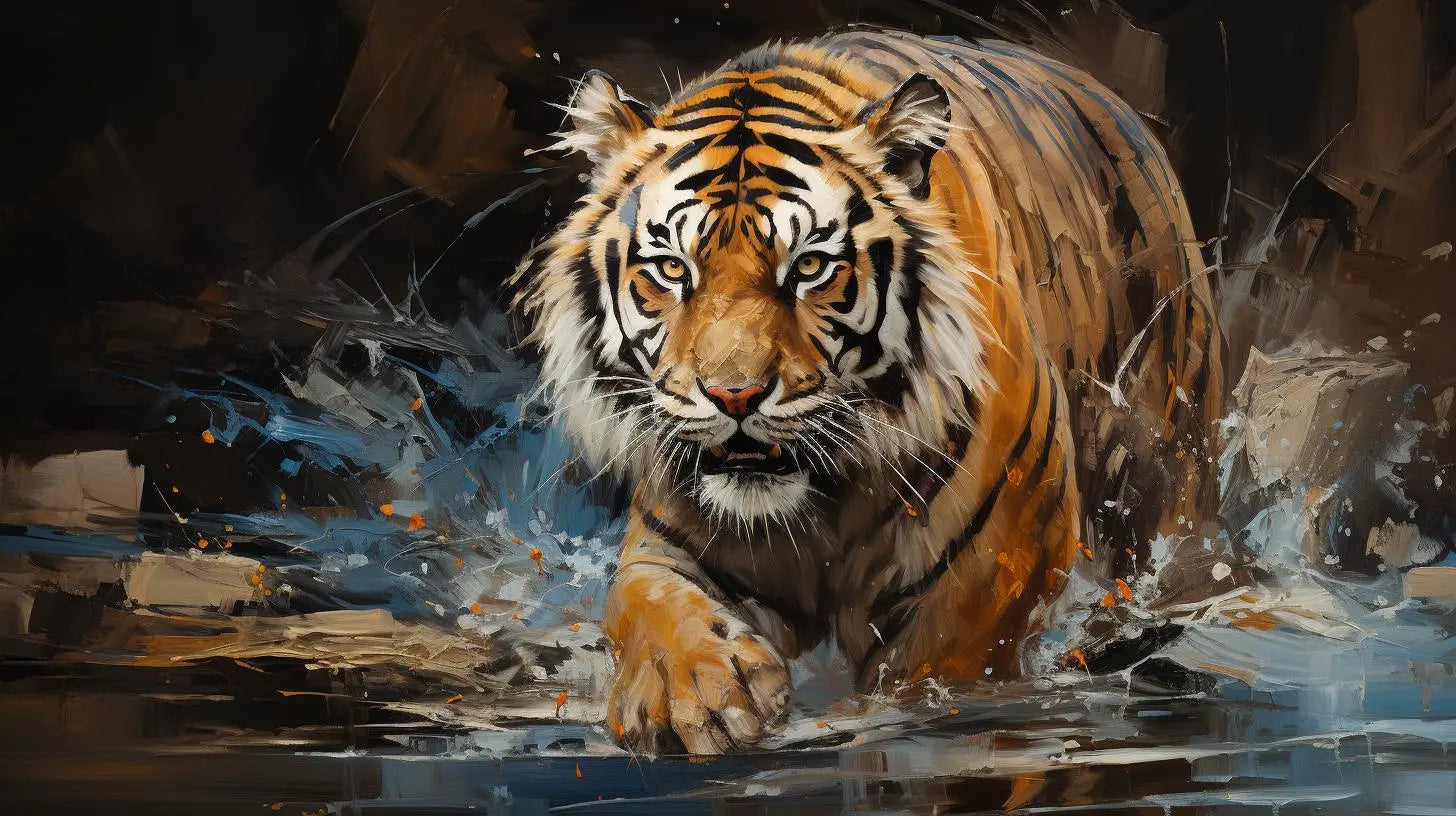 Tiger's Yawn Metal Print - Roclla Media Art