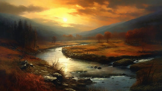 Wall Art Print: Golden Valley Sunset Collection