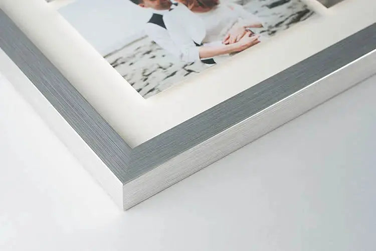 Whispering Pines: Elegance Encased - White Framed Print - Roclla Media Art