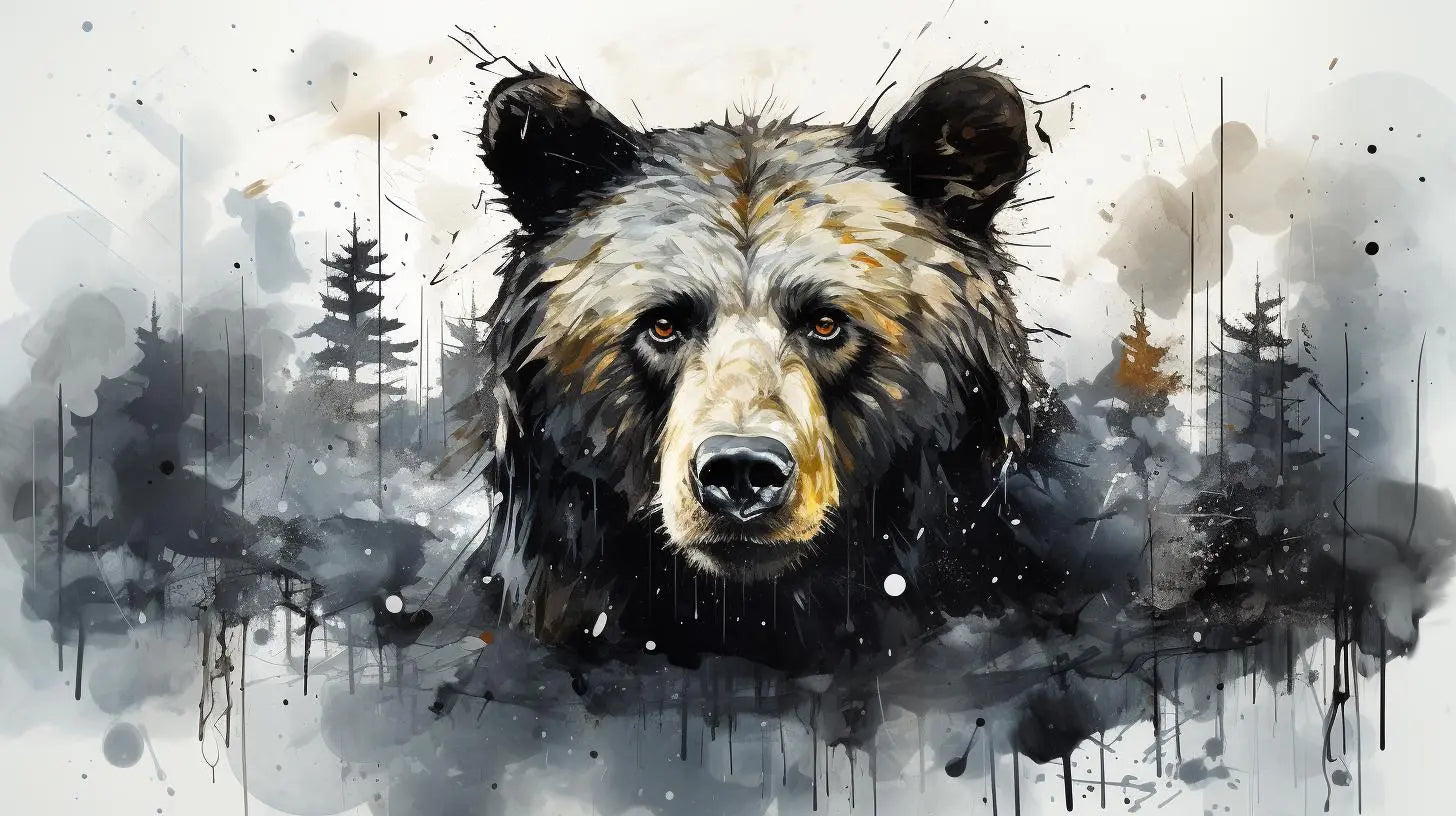 Wildlife Bear Metal Print Wall Art      Roclla Media